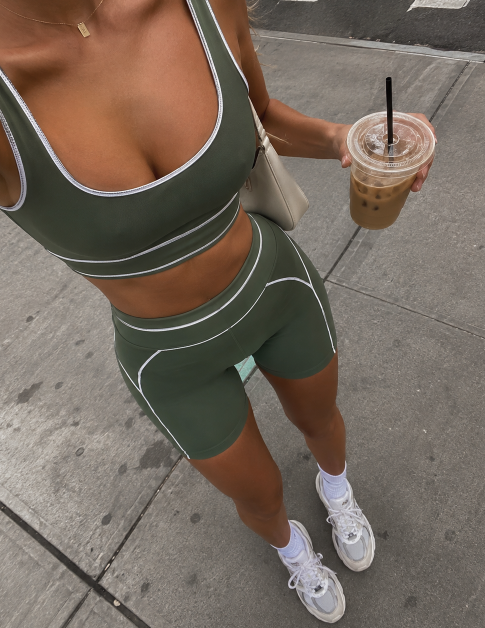 Striped Active Wear Set