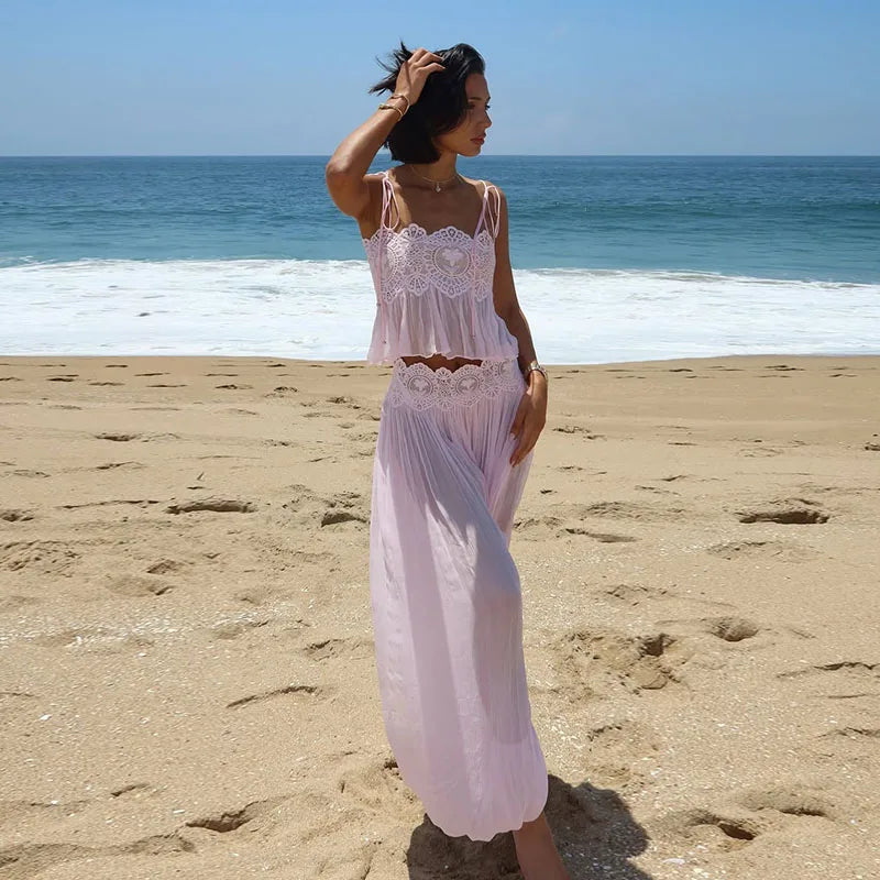 Lace Pants and Top Set