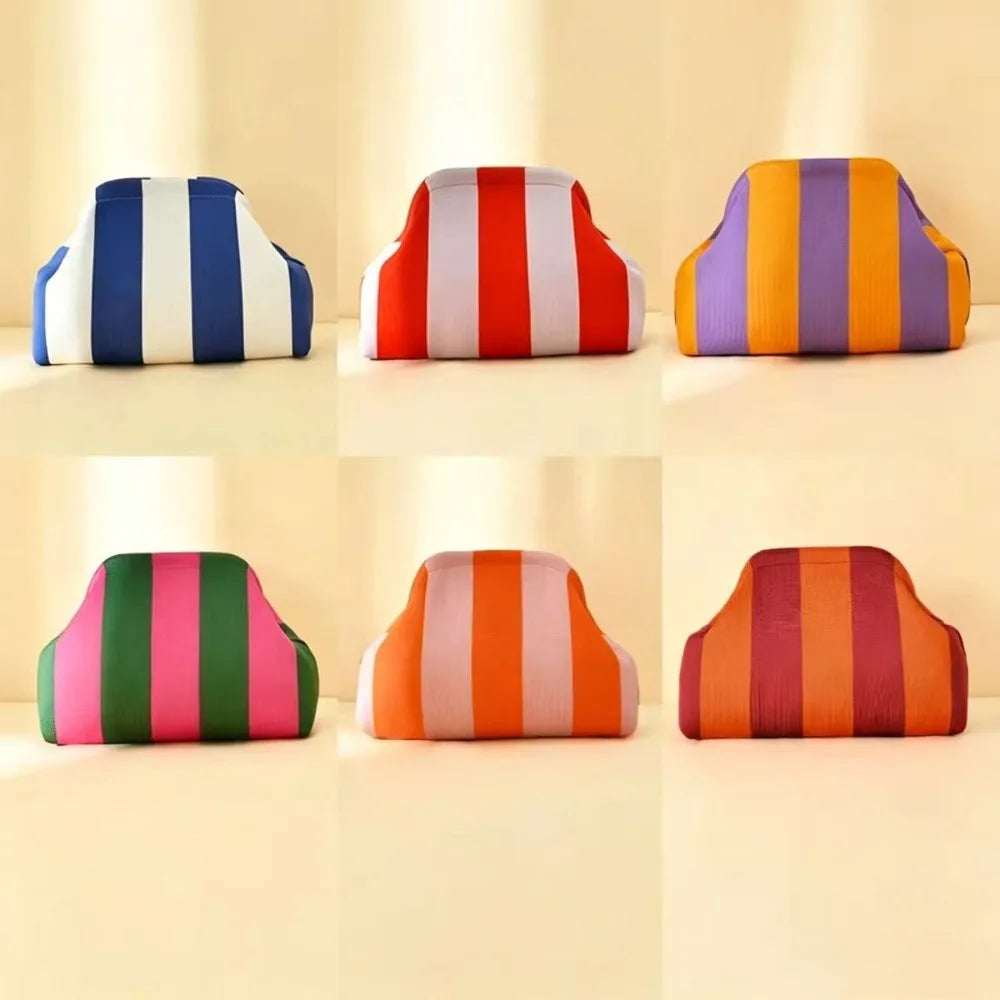 Striped Clip Bag