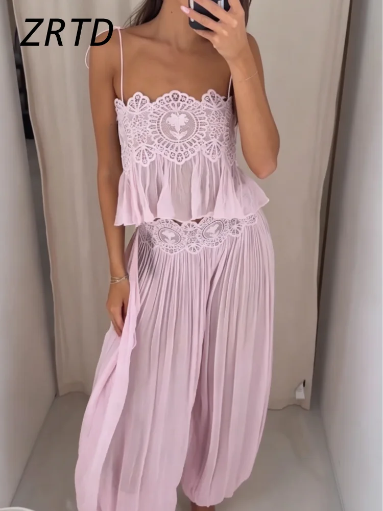 Lace Pants and Top Set
