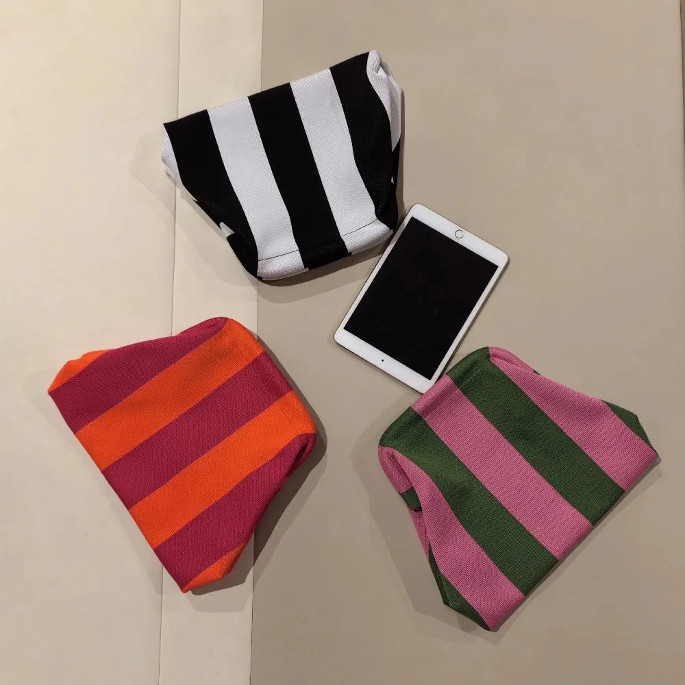 Striped Clip Bag