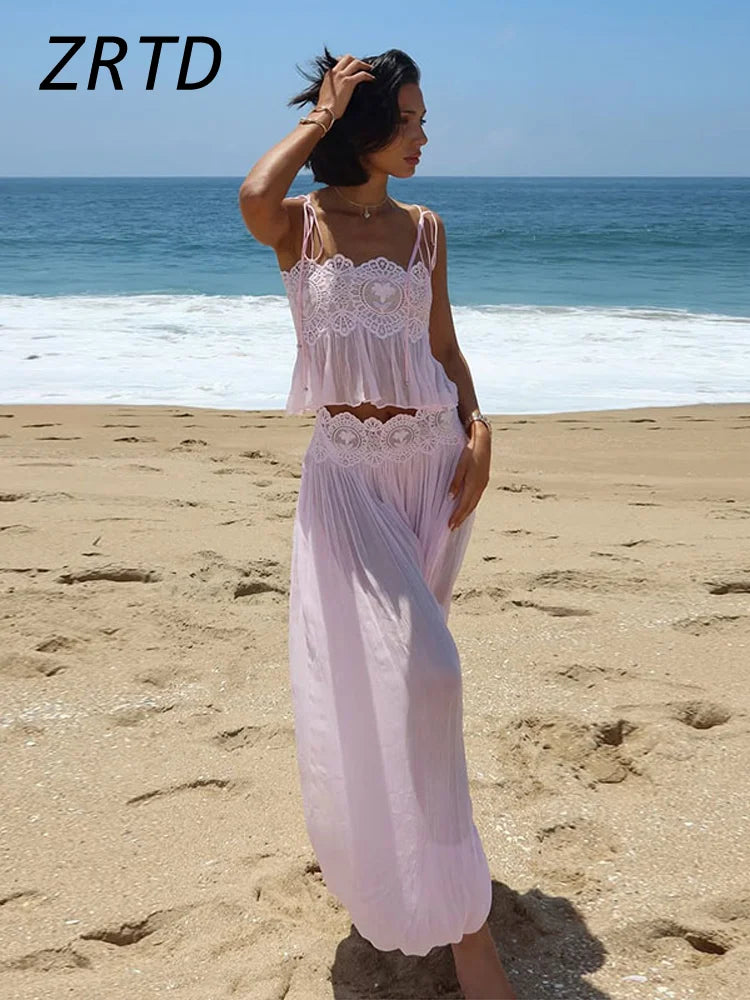 Lace Pants and Top Set