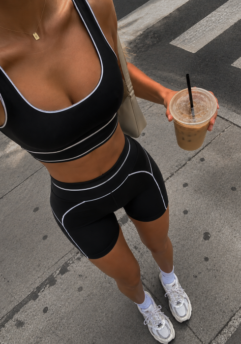 Striped Active Wear Set